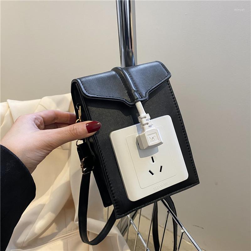 

Evening Bags Retro Women's Mobile Phone Bag Shoulder Messenger Fashion Leisure, Black