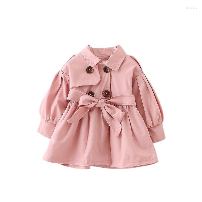 

Coat Children's Windbreaker Jacket 2022 Spring And Autumn Girls Solid Color Female Baby Mid-length, Photo color