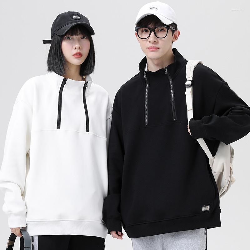 

Men's Hoodies Spring Autumn Male Fashion Brand Sweatshirt Men Casual Solid Color Mens Hip Hop Streetwear Hoodie Couple Hoody, Black