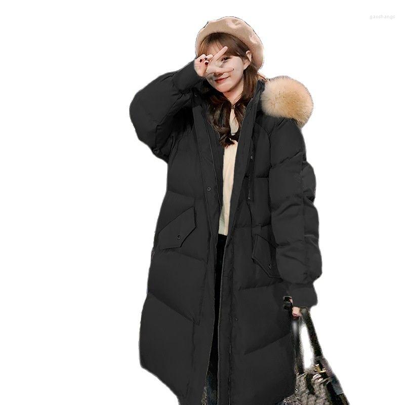 

Women' Trench Coats Mid-Length Down Women Winter 2022 Korean Fashion Parkas Loose Bread Coat Thickened Over The Knee Women' Jacket, Black