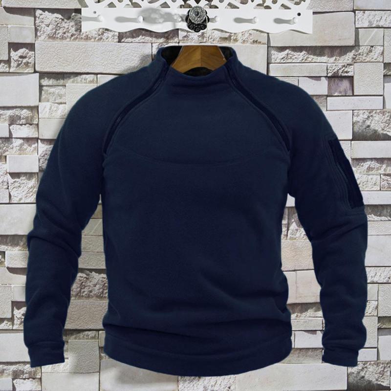 

Men's Sweaters Casual Chic Soft Plus Size Spring Sweatshirt Fleece Men Autumn Zipper For Office, Khaki