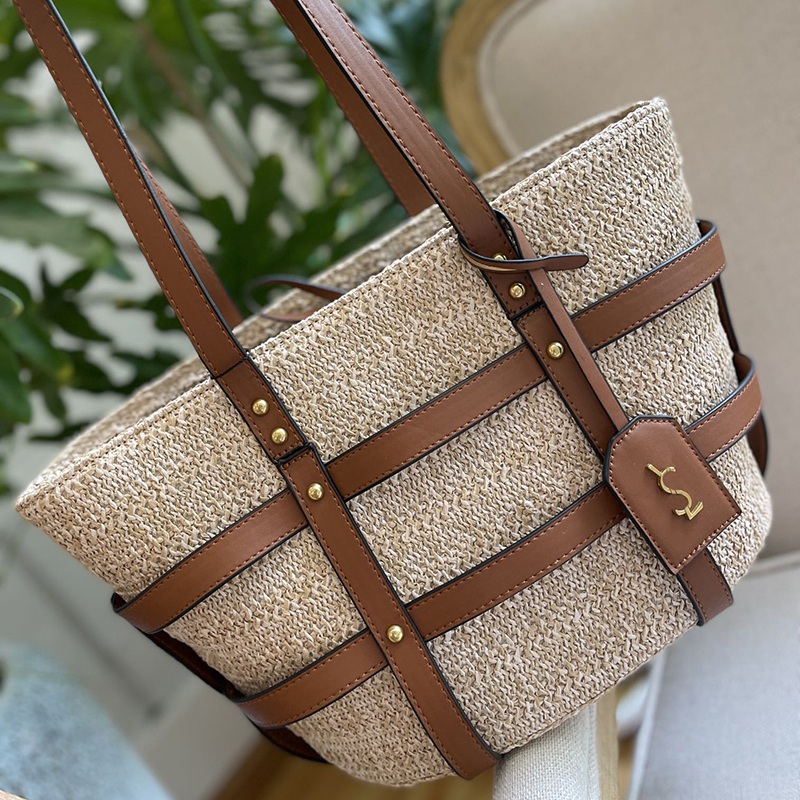 

Straw Designer Shopping Bag Womens Handbags Cross Body Fashion Trend Summer Beach Large Tote Shoulder Bags Letter Purses 2211012D