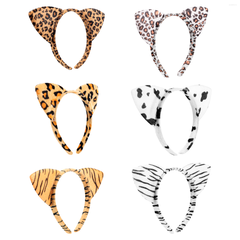 

Bandanas 6pcs Comfortable Animals Ears Adorable Hair Bands Hoops Headbands For Festival Party