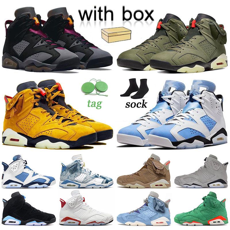 

jordam 6s unc ts yellow basketball shoes for mens women with box sneaker jumpman 6 georgetown triple black cat infrared white sliver pink angry bulls j6 sneakers, B01 40-47 tvs x british khaki