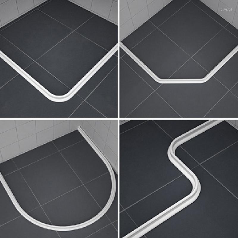 

Bath Mats Silicone Bathroom Water Stopper Self-Adhesive Retaining Strip Bendable Door Washing Machine Shower Dam Barrier