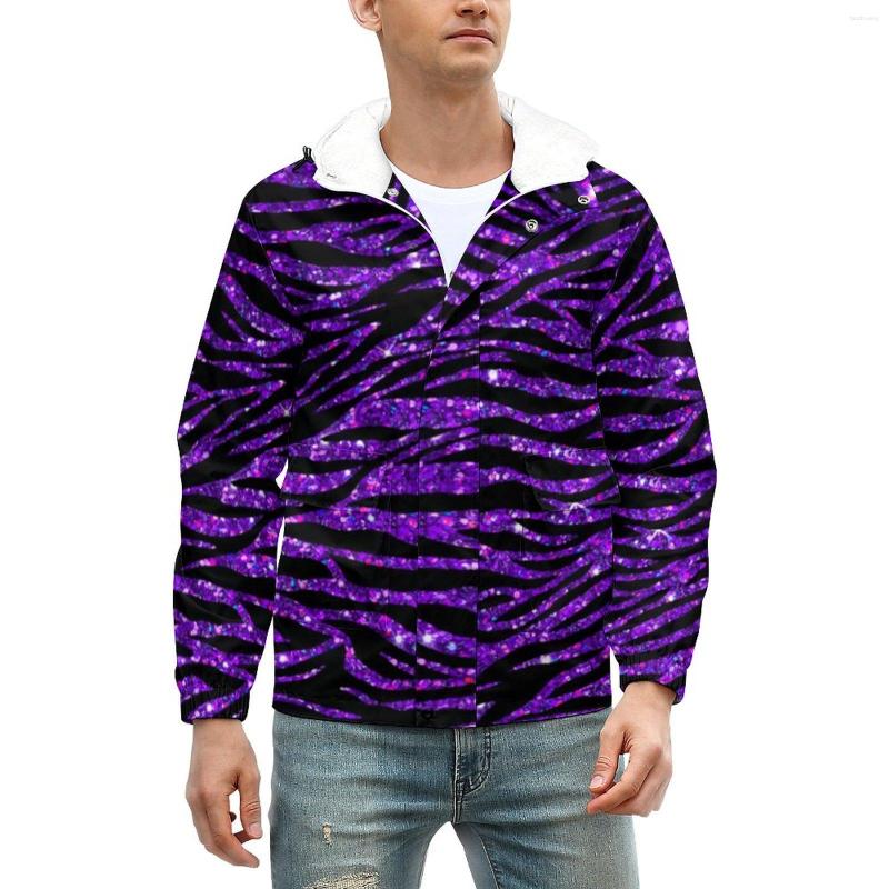 

Men' Jackets Animal Stripes Thick Warm Casual Men Modern Glitter Print Coats Winter Kawaii Jacket Design Loose Windbreakers Plus Size, Style-10