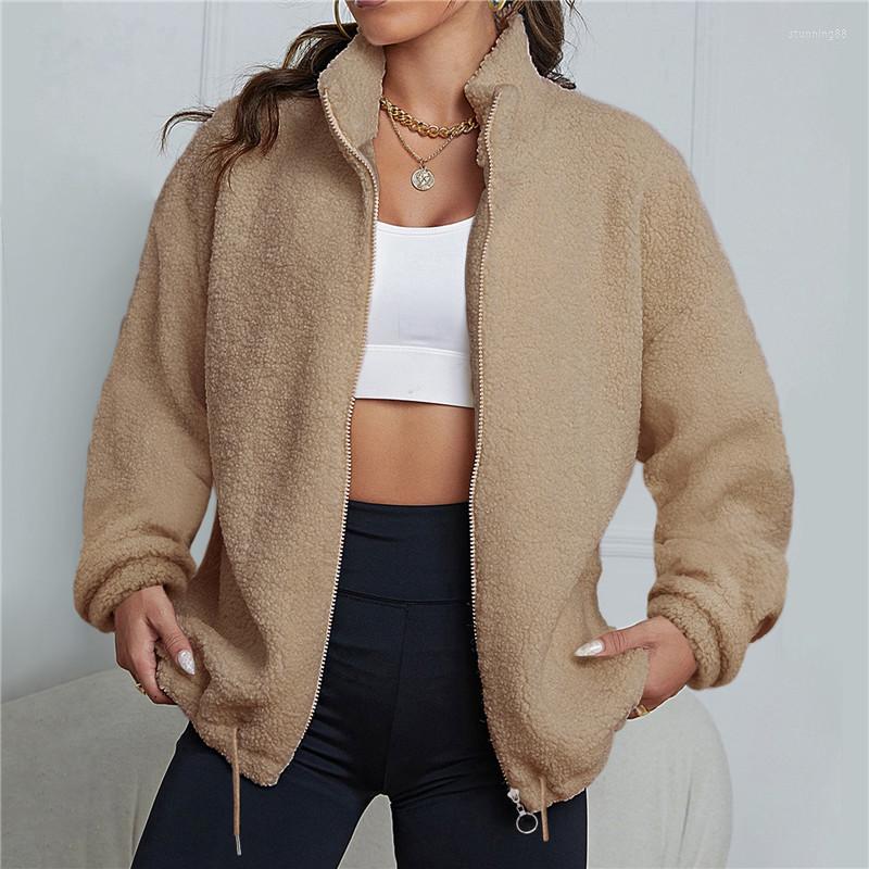 

Women's Fur DIHOPE Ladies Jacket Female Teddy Outwear Plush Overcoat Long Coat Winter Faux Women Warm, White