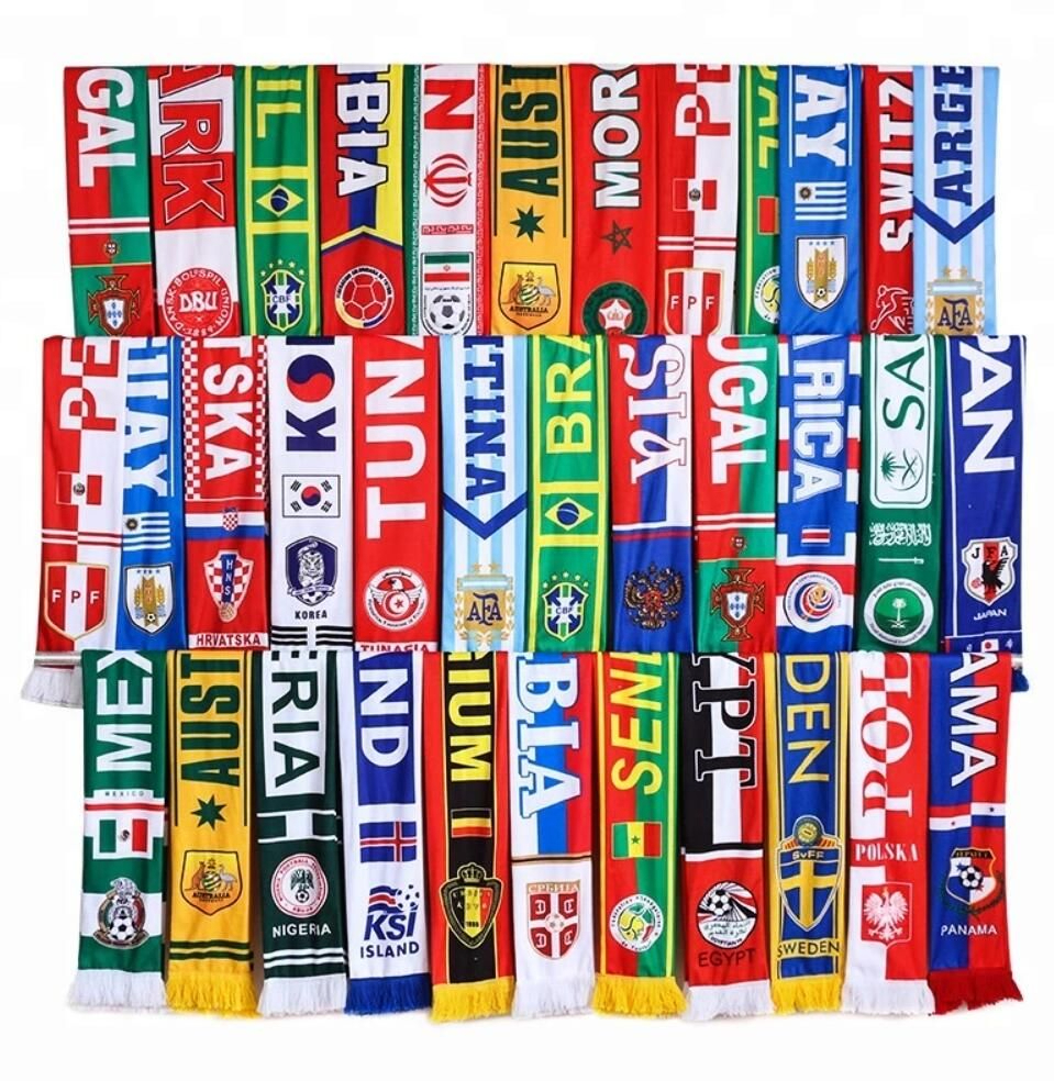 

1Pc World Cup Qatar 2022 Belgium France Portugal Germany and The Netherlands Hand Waving Scarf Cheering Scarf for Football Fans FY2554 B1031