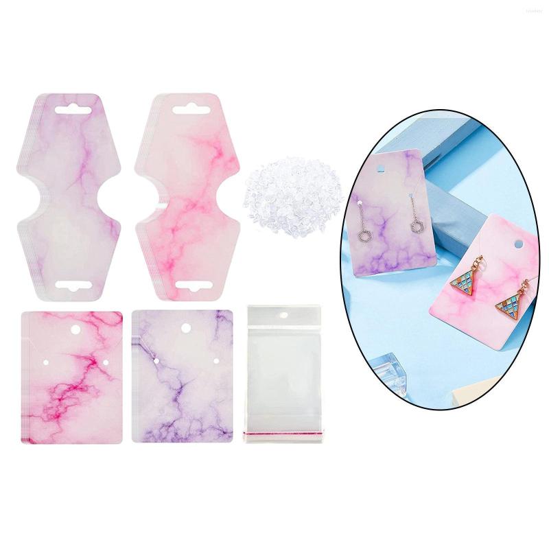

Jewelry Pouches Necklace Card Studs With 200Pcs Bag Paper Hanging Tag
