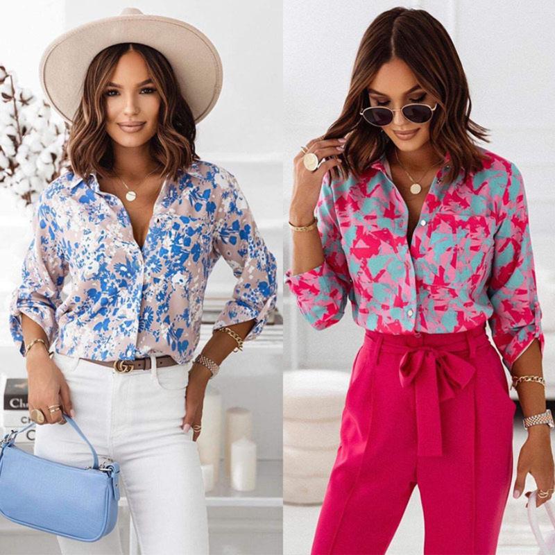 

Men' Dress Shirts Women' Fashion Print Shirt Top Hawaiian For Men, Blue