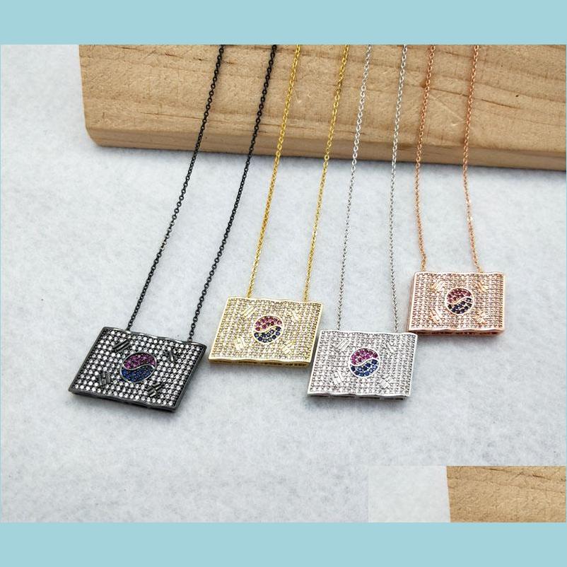 

Pendant Necklaces Micro Pave Crystal Cubic Zirconia Pendants Charms Jewelry Finding Korean Flag Necklace For Woman Nk336 Drop Delive Dhqtp