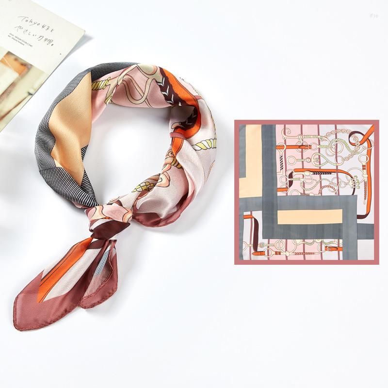 

Scarves 53 53cm Small Silk Satin Head Scarf For Women Flora Animal Kerchief Neck Scarfs Square Shawls And Wrpas Ladies