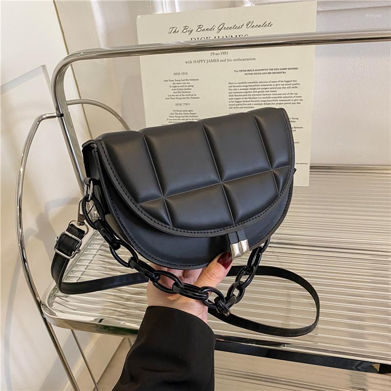 

Evening Bags Spring Bag Women's Fashion Casual Chain Portable Shoulder Crossbody Saddle, Black