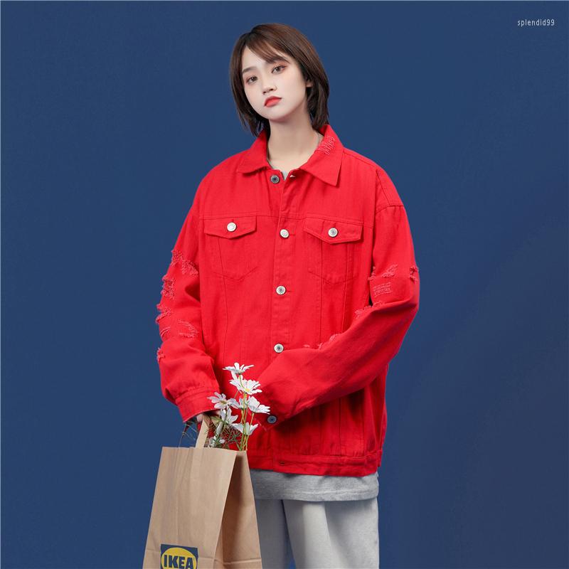 

Men' Jackets Jacket Jeans Women Plus Size Denim Coat Fall Autumn Korean Style Designer Single Breasted Solid Pockets Fashion, White
