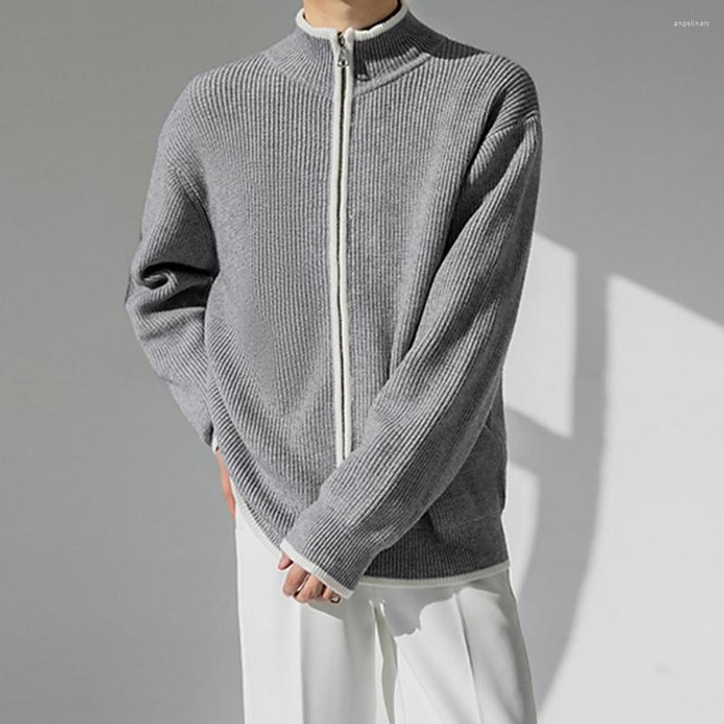 

Men's Sweaters Trendy Winter Sweater Coat Casual Men Bouncy Simple Style Autumn Thermal, Black
