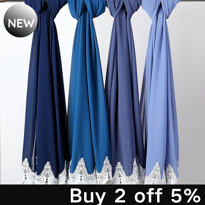 

Ethnic Clothing Plain Chiffon Hijab Scarf For Muslim Women Turban Lace Shawl Bandana Headscarf Hoofddoek Head Wrap Ramadan