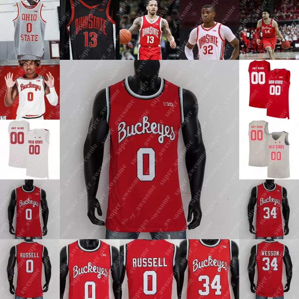 

Ohio State Buckeyes Basketball Jersey Tanner Holden Justice Sueing Bowen Hardman Zed Key E.J. Liddell Isaac Likekele Eugene Brown III Brice Sensabaugh 0 Russell, Black new