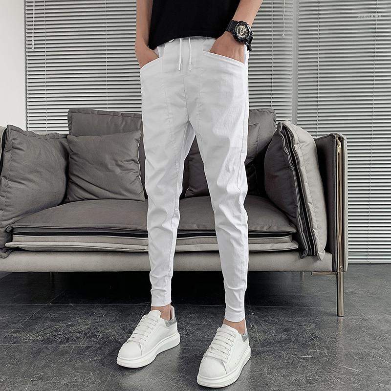 

Men's Pants Summer Men Harem Fashion 2022 Slim Fit Hip Hop Casual All Match Streetwear Joggers Clothing 36-27, Black