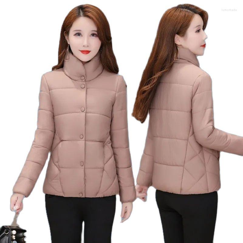 

Women's Trench Coats 2022 Women's Jacket Winter Down Cotton Thicken Female Coat Single-breasted Stand-up Collar Pocket Women Loose, Black