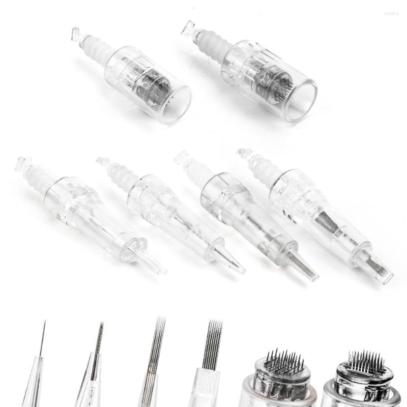 

Tattoo Needles 10/30/50/100Pcs Round Nano Pin Needle Cartridge Electric Auto Microneedle Derma Pen D Tip Nutrition Input For MESO