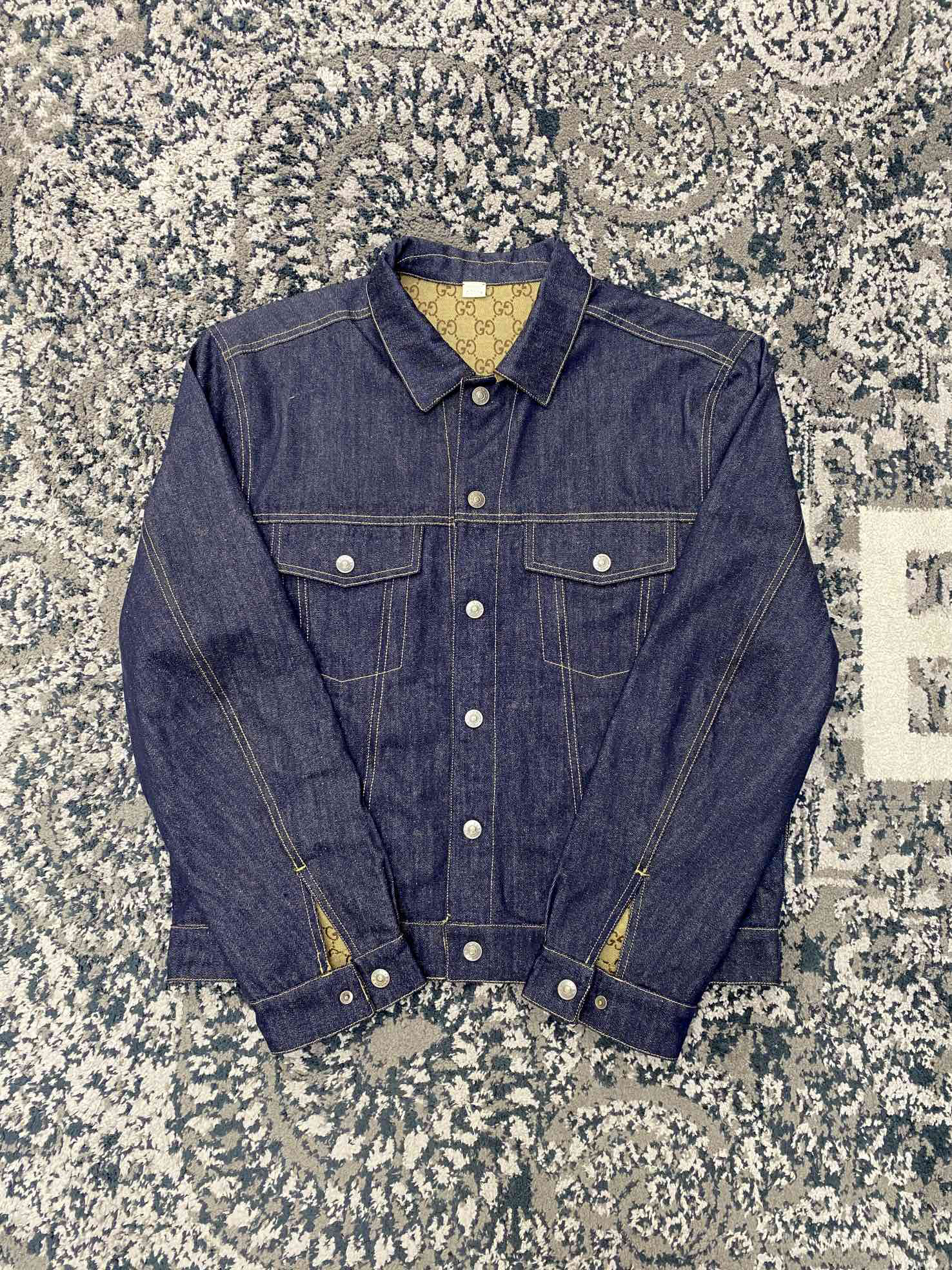 

2022 highquality double sided design mens jacket luxury Jacquard single breasted design top brand designer short Jean Jacket, Blue