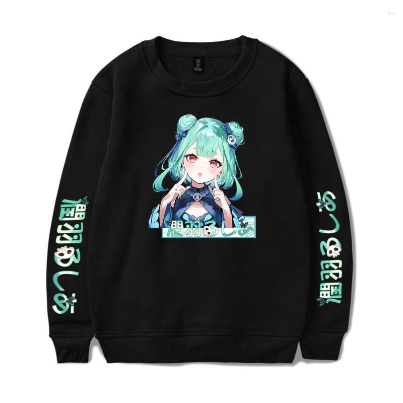 

Men's Hoodies Kawaii HOLOLIVE VTuber Uruha Rushia Print Loose Tops Sweater Series Women/Men Clothe Turtlenecks Youthful Fashion Sweatshirt, Black