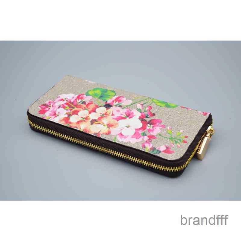 

LuxuryDesigner Ladies Geranium Print Zip Fashion long wallet