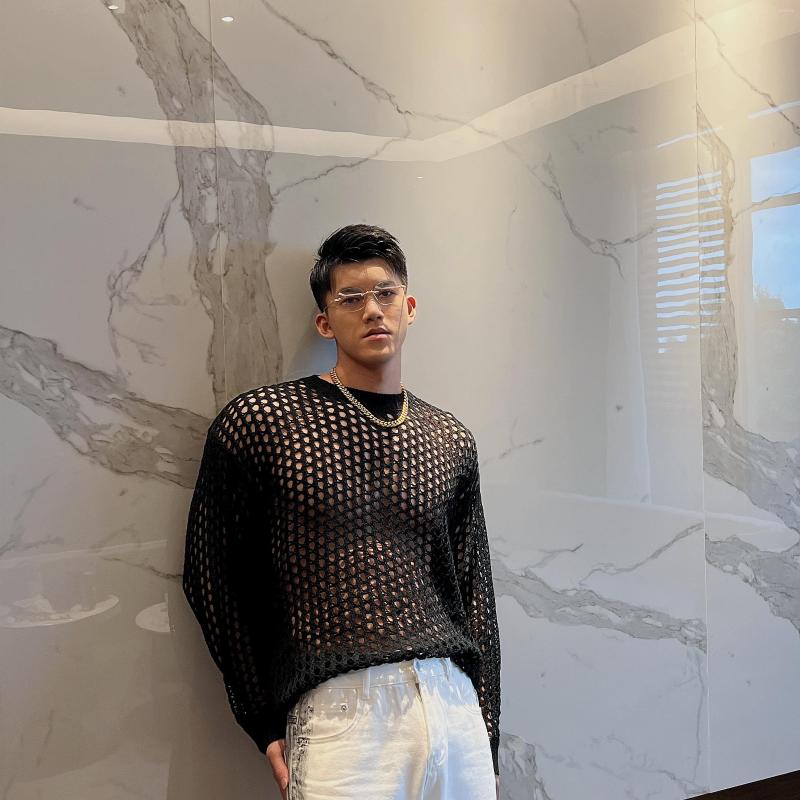 

Men's Sweaters Vb814 Fashion Men's 2022 Runway Luxury European Design Party Style Clothing, Black