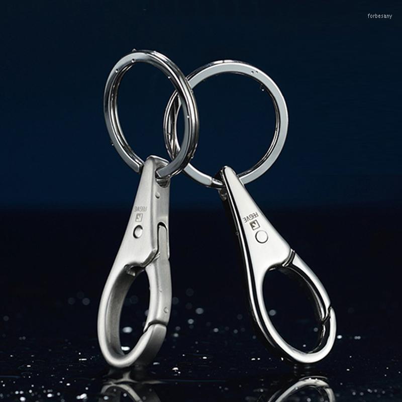 

Keychains 316L Stainless Steel Simple Men Keychain Car Key Chain Waterdrop Shape Ring Holder Bag Charm Pendant Accessories Gift