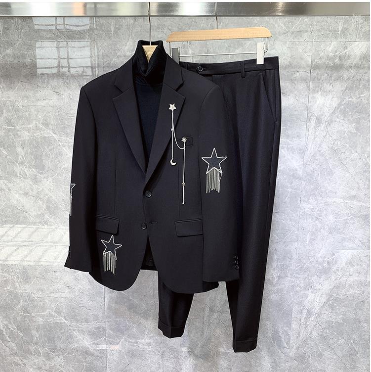 

Men's Tracksuits A10768 Fashion Men's Sets 2022 Runway Luxury European Design Party Style Clothing, Picture shown