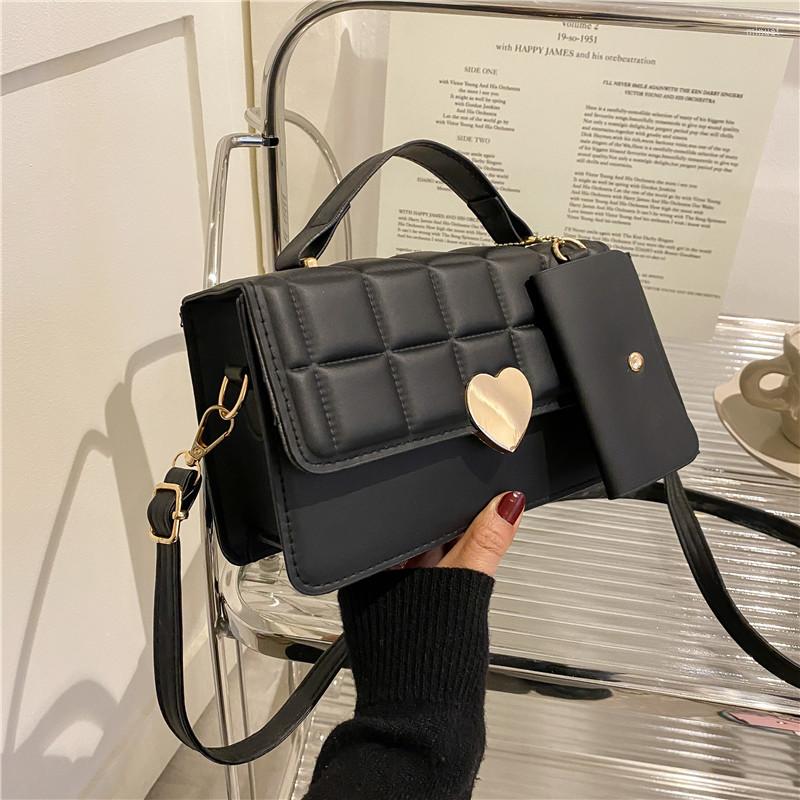 

Evening Bags Rhombus Retro Women's Fashion Shoulder Messenger Bag Elegant Small Square, Black