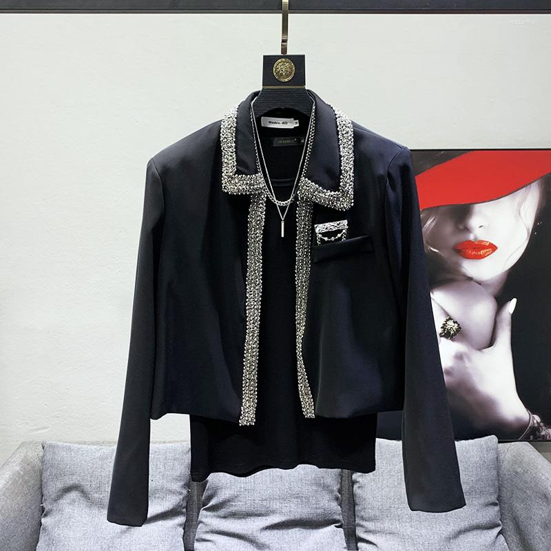 

Men's Suits Bn795 Fashion Men's Coats & Jackets 2022 Runway Luxury European Design Party Style Clothing, Black