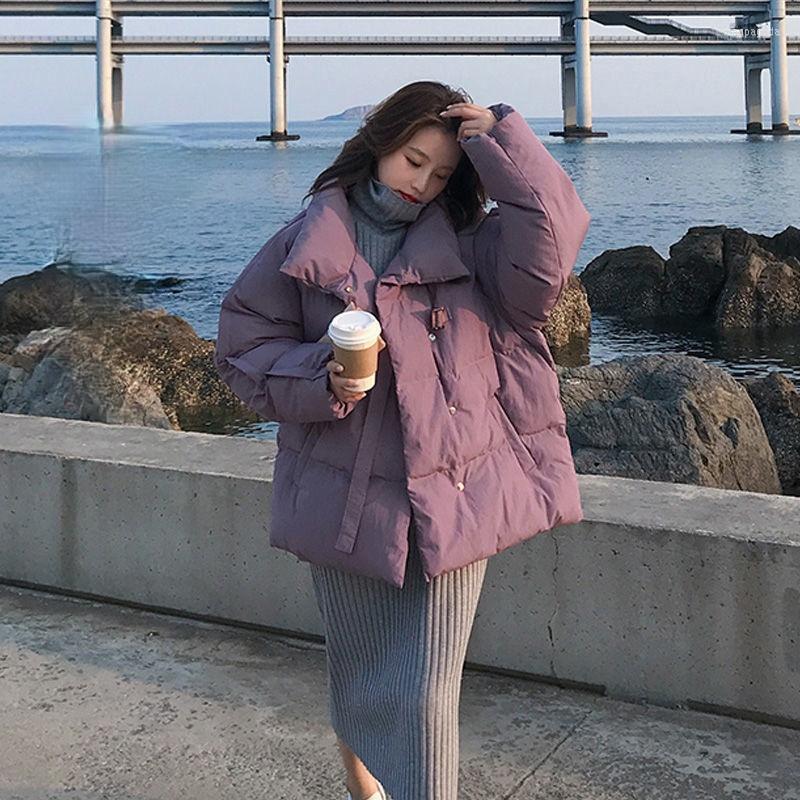 

Women' Trench Coats Women' Short Padded Winter Clothes 2022 Korean Version Of Loose Thick Coat Bread Cotton-padded, Green