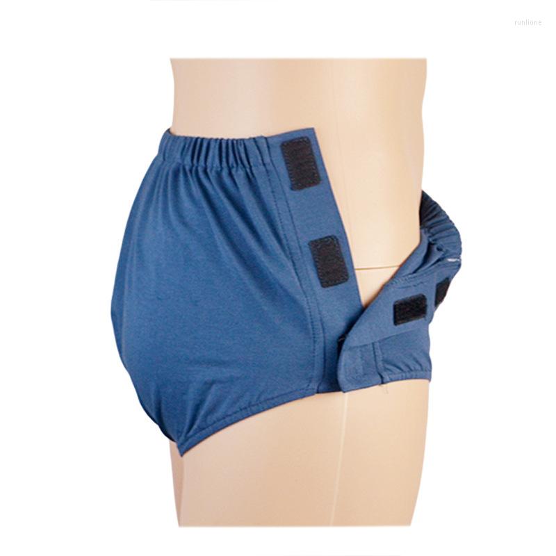

Underpants STICKER Panties Pure Cotton Rehabilitation Nursing Briefs Easy To Wear Off Neutral Men Underwear Loose Breathable Brief Boxers, Gray
