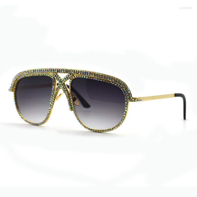 

Sunglasses Fashion Oversized Women Pilot Trendy Designer Eyewear Colorful Metal Lady Shades For Travelling