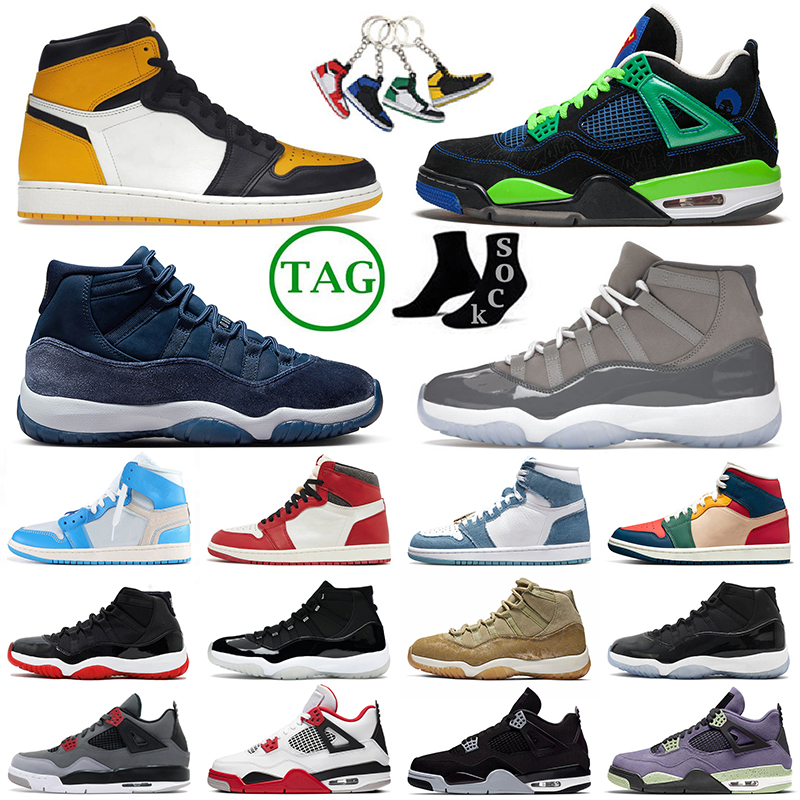 

Professional Jumpman Basketball Shoes Sneakers 4 4s Men Women Trainers 11s Sports Offs White Midnight Navy 1 Starfish Military Black Olive Lux Cool Grey 11 1s Casual, 36-46 denim