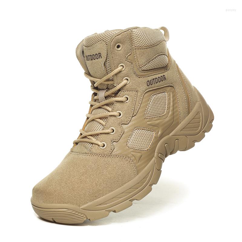 

Boots Brand Men Military Quality Special Force Tactical Desert Combat Ankle Boats Army Work Shoes Leather Snow, Black