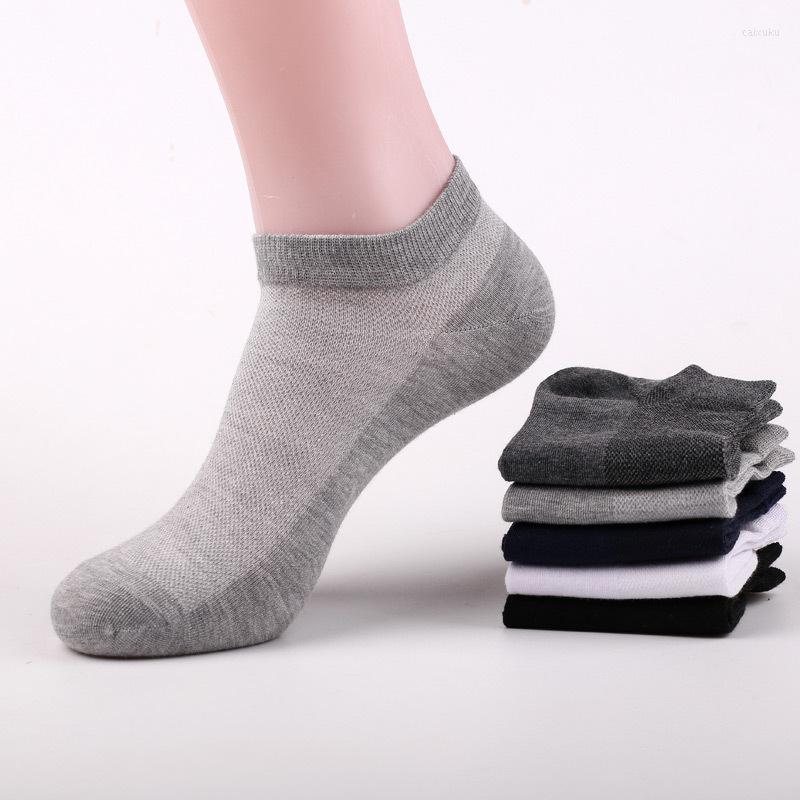 

Men's Socks 5pairs/lot Man's Pure Cotton Fashion Ankle Big Size EU39-44 US8-10 Low Cut High Quality Men Men's Sox Net, Black