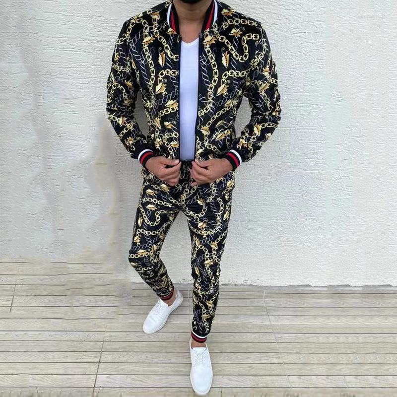 

Men's Tracksuits Man Summer Suit Men's Clothing Sports Casual Slim Fit Top Jacket Jogging Sportswear Twopiece Set Trend Coat Trousers