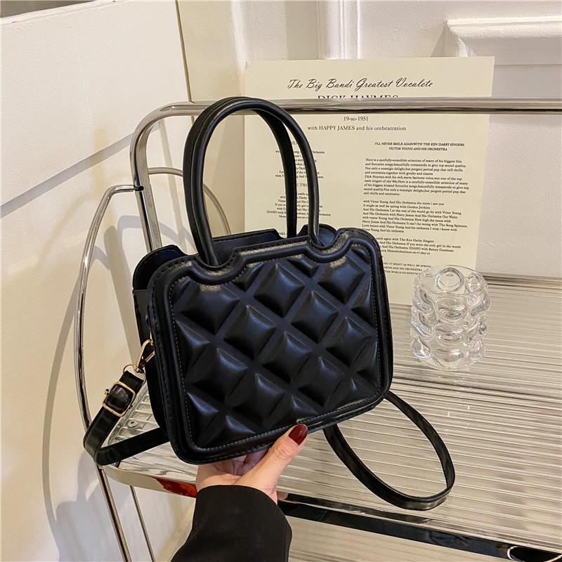 

Evening Bags Fashion Retro Diamond Small Bag Spring Women's Casual Shoulder Crossbody Portable Square, Black