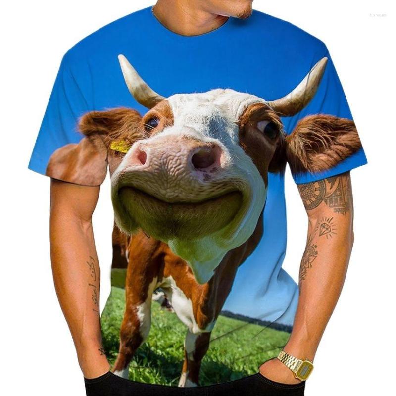 

Men's T Shirts Fashion 3d Printing Men And Women T-shirt Cowhide Pattern Casual Short-sleeved Funny Animals Breathable Light Sports Tops, Niuniu-7