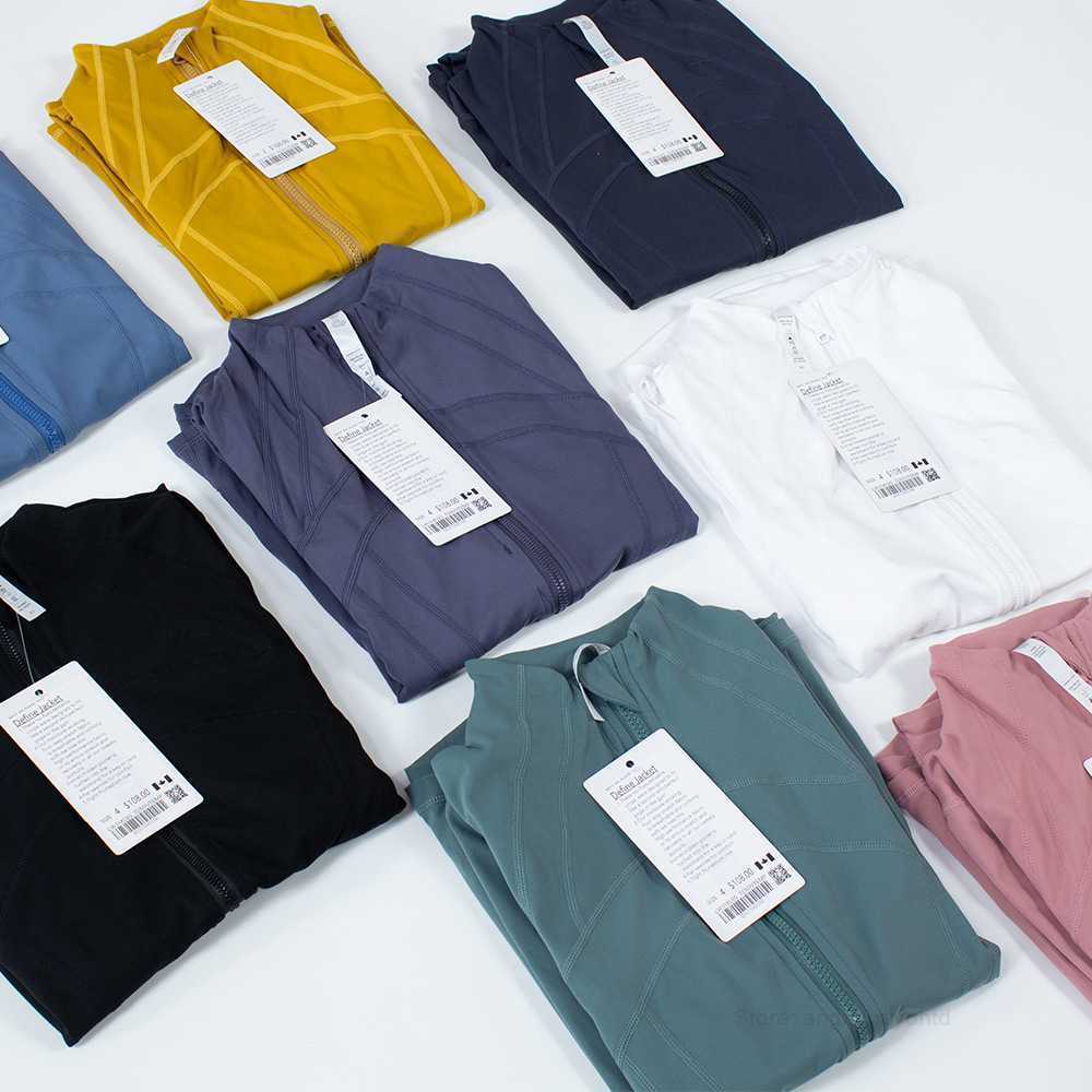 

Sweatshirts Women's llulus Women Sweatshirt New Clothes Define Sports Jacket Solid Color Cardigan Hoodless Tight Casual Fitne, Light purple grey jacket