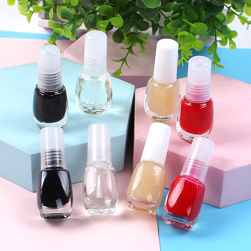 

Nail Polish Clear Red Black No-Bake Basic Care Paint 5ml Bottle
