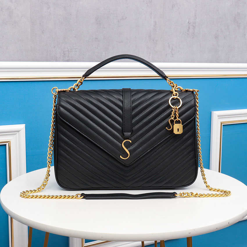 

Women Bag Loulou Crossbody Bags Genuine Leather Shoulder Purse Fashion Classic Envelope Tote Original Box Cowhide Chain Hangbags Brand, Red