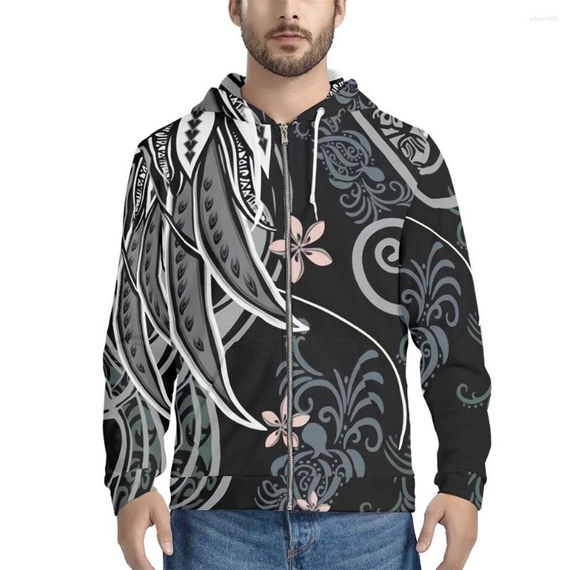

Men's Hoodies Trend Zip Hoodie Men Black Vintage Hawaiian Floral Pattern Sweatshirts Crewneck Lightweight Pullover Roupas Masculinas, Bw0200grm