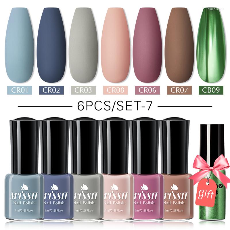 

Nail Art Kits Mtssii 7Pcs Matte Polish Set Colorful Semi Permanent Varnish Nature Dry Soak Off Manicure Design