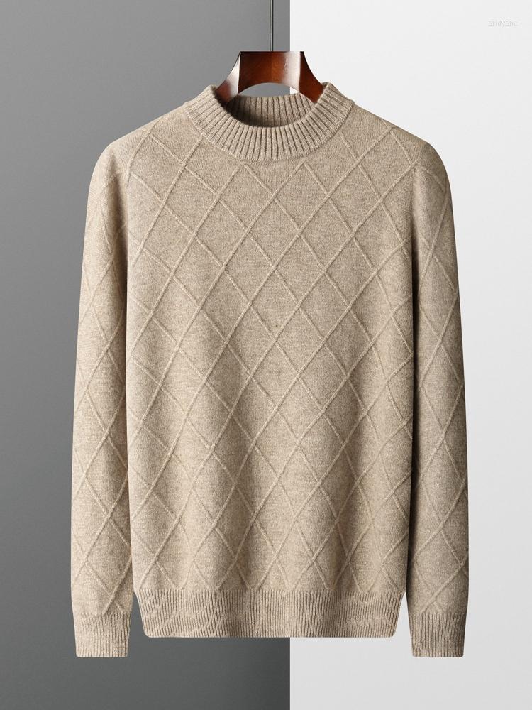 

Men' Sweaters Zocept High Quality Cashmere Sweater Winter Smart Casual Solid Knitted Argyle Thick Soft Warm Korean Men' Pullover, Blue