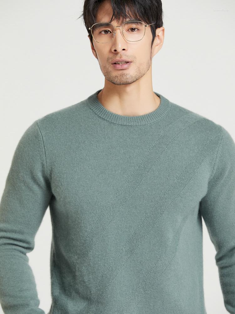 

Men' Sweaters Zocept Winter Men' High Quality Cashmere Sweater Thicking Warm Jacquard Knitted Casual Round Neck Pullover Men Jumper, Green