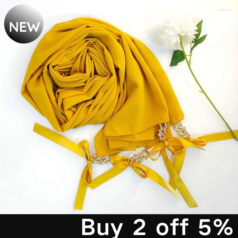 

Ethnic Clothing Premium Chiffon Hijab Scarf Muslim Woman Veil Plain Turban Femme Islamic Hijabs Hoofddoek Headscarf Head Wrap For Women