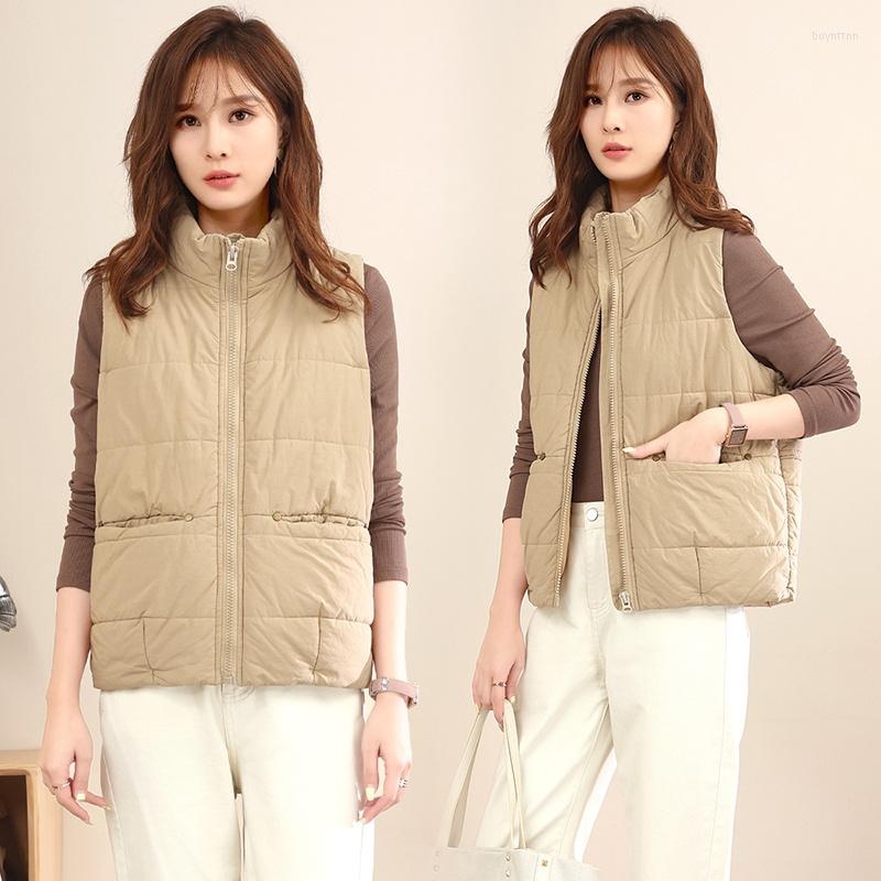 

Women's Down 2022 Winter Clothes Korean Style All-Match Vest, Beige
